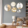 Wallity Yats-06 Conjunto de 5 Cuadros Decorativos Multicolor